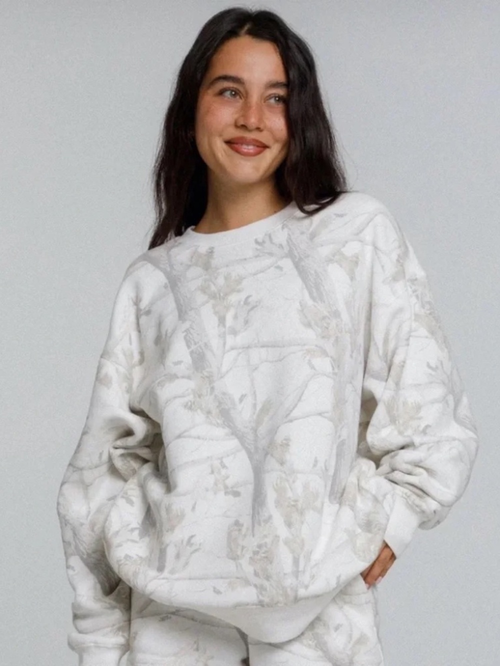 Dairy Boy Woodland Camo Oversized Crewneck Sweatshirt - Size Small